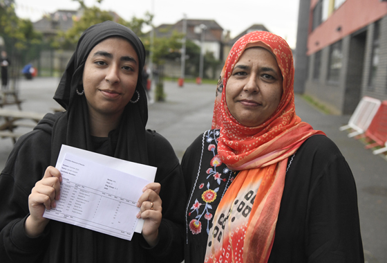 Hampstead School Year 11 students celebrate success Hampstead School student Zainab Hussain