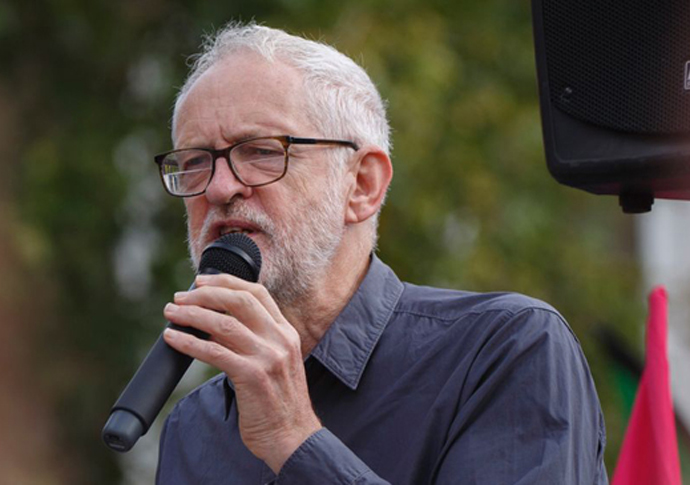 ‘We are told that lifting 250,000 children out of poverty isn’t a priority… what is?’ PIC CREDIT SIMON LAMROCK Jeremy Corbyn