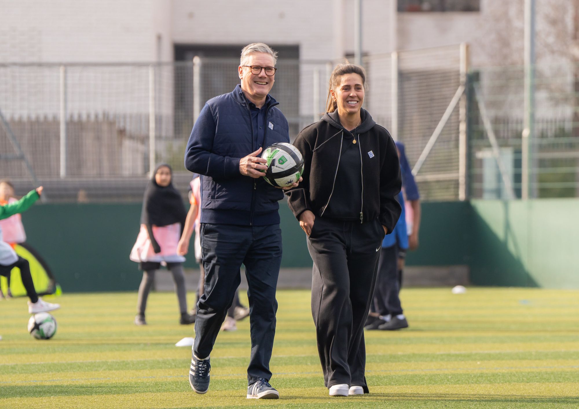 Sir Keir: I’m still your local MP keir starmer girls football event at haverstock with fara williams (1)