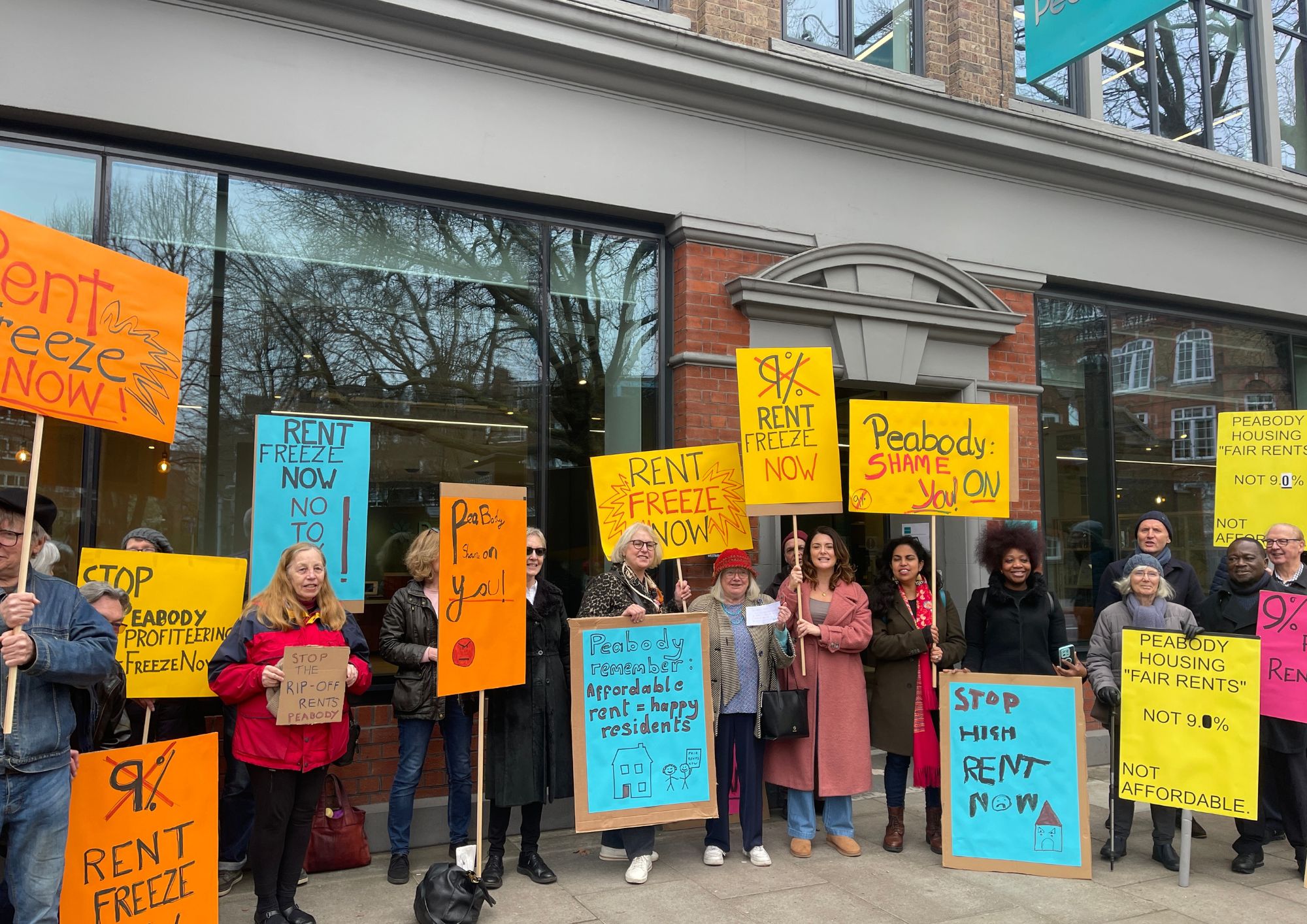 Protest at Peabody HQ over housing association’s 9 per cent rent rise peabody (2)
