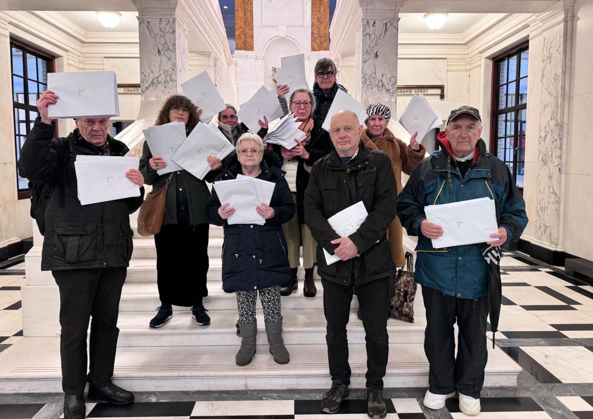 Hundreds oppose overhaul of heating at Alexandra and Ainsworth estate rowley way